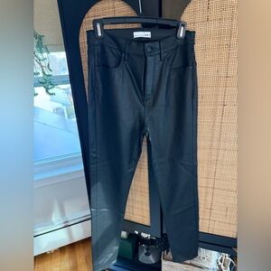 LOFT Black Faux Leather Pants